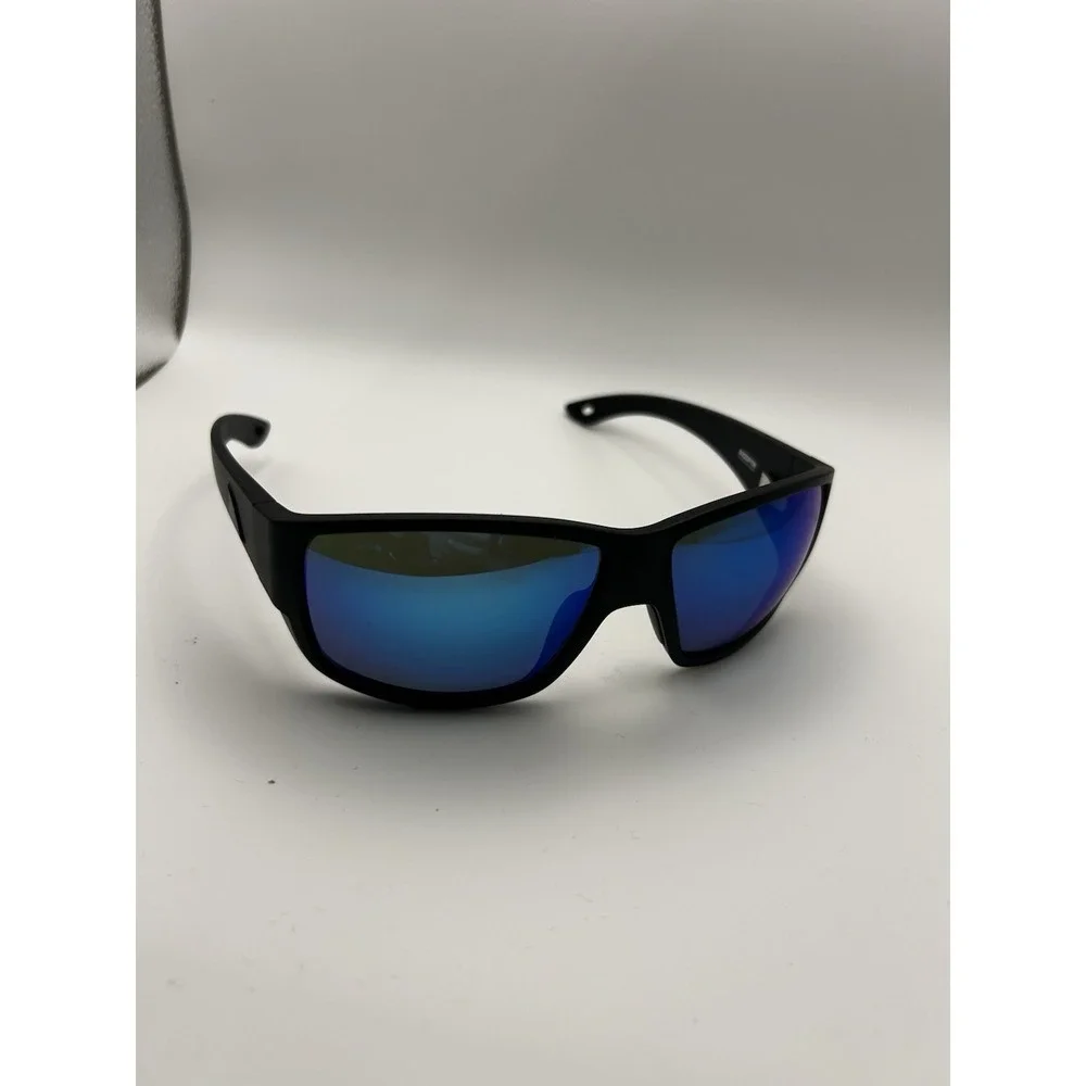 Redfin Polarized Grand Banks XL. Matte black With Coastal Blue Lenses
